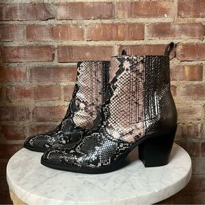 Steve Madden Snake Print Ankle Booties